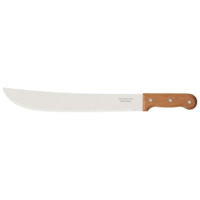 Machette en acier carbone et bois