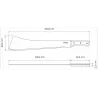 Machette en acier carbone et bois