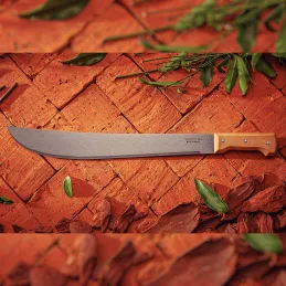 Machette en acier carbone et bois
