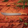 Machette en acier carbone et bois