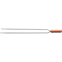Brochette double en inox et bois Churrasco