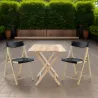 Chaise de jardin pliante en teck FSC et plastique