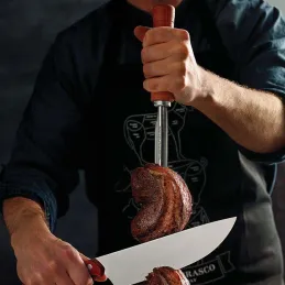Brochette en inox et bois 55 cm Churrasco