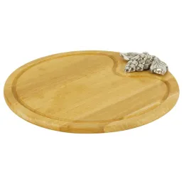 Planche à découper ronde en bois Raisin