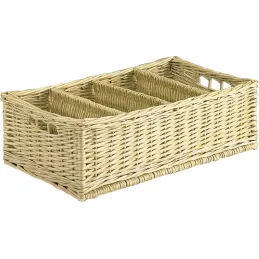 Range-couverts en osier blanc