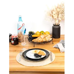 Plateau en métal motifs coeurs