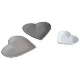 Plateaux cœurs en bois laqué (lot de 3)