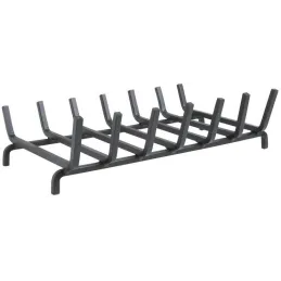 Grille porte bûches en fer forgé