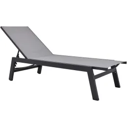 Bain de soleil en aluminium avec pied pliant CESENA