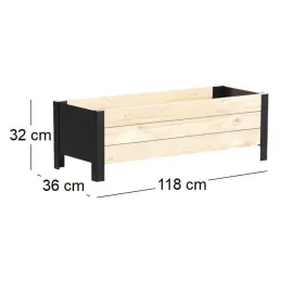 Jardinière en bois et métal Modern