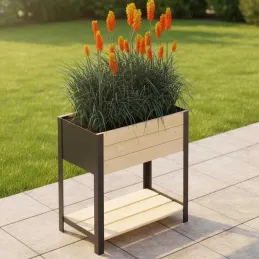 Jardinière en bois et métal Modern