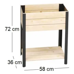Jardinière en bois et métal Modern