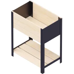 Jardinière en bois et métal Modern