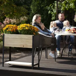 Jardinière en bois et métal Modern