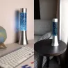 Mini lampe à poser en métal et verre Paillettes