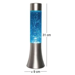 Mini lampe à poser en métal et verre Paillettes