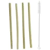 12 pailles en bambou avec goupillon