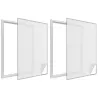 Moustiquaire fenêtre blanc 28g/m² bande auto-agrippante 9,5 mm (Lot de 2)