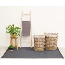 Panier à linge en poelet gris (Lot de 2)
