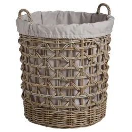 Panier à linge en poelet gris (Lot de 2)