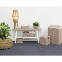 Panier à linge avec corbeilles en papier cordé (Lot de 7)