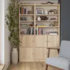 Kit de portes en pin massif pour étagères Gala
