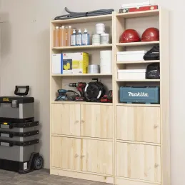 Kit de portes en pin massif pour étagères Gala