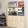 Kit de portes en pin massif pour étagères Gala
