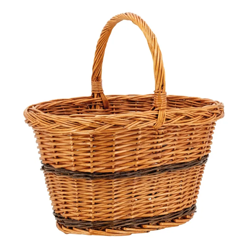 Panier de marché en osier buff