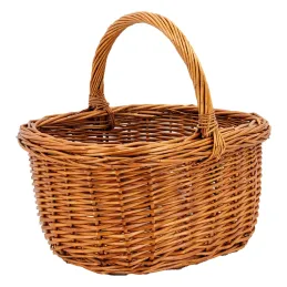 Panier rectangulaire en osier buff