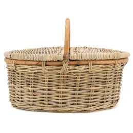 Panier pique-nique en poelet gris