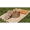 Panier pique-nique en poelet gris