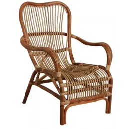 Fauteuil en rotin antique Leon