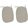 Assise de chaise écru (Lot de 2)