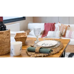 Sets de table en jonc de mer- Feuilles (Lot de4)