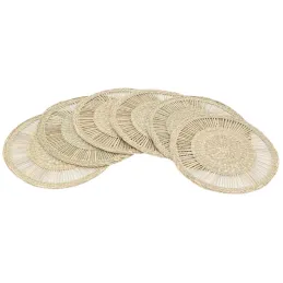 Sets de table en jonc de mer naturel ajouré