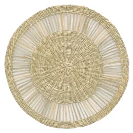 Sets de table en jonc de mer naturel ajouré