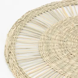 Sets de table en jonc de mer naturel ajouré