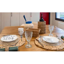 Sets de table ronds en jacinthe