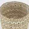 Cache-pots en jonc naturel et noir (lot de 3)