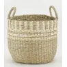 Cache-pots en jonc de mer naturel tressé (lot de 3)
