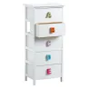 Commode chambre enfant alphabet 5 tiroirs