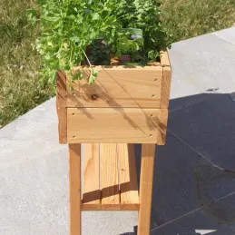 Potager sur pied en mélèze huilé Kid 75 x 24 x 60 cm
