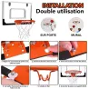 Mini panier de basket avec accroches de porte