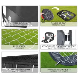 Cage de foot pliable 2 en 1 Newbie 120 x 90 cm