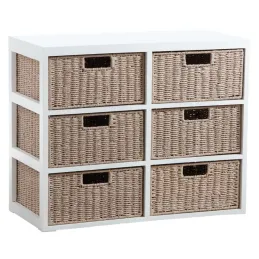 Petit meuble tiroirs en bois et papier cordé