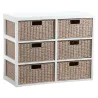 Petit meuble tiroirs en bois et papier cordé