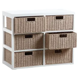 Petit meuble tiroirs en bois et papier cordé
