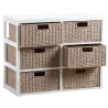Petit meuble tiroirs en bois et papier cordé