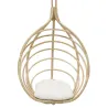 Fauteuil suspendu en rotin naturel + coussin